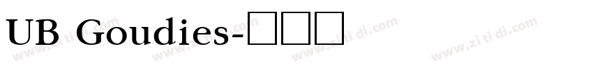 UB Goudies字体转换